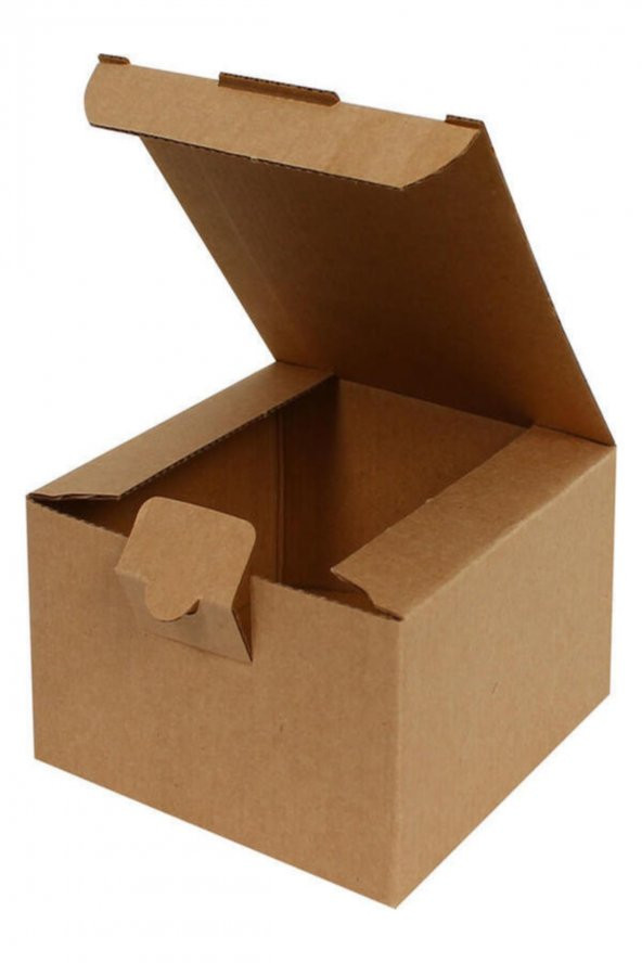 Kraft Kilitli Kargo Kutusu  Ebat 13,5x13,5x6,5 Cm (100 ADET) - 2