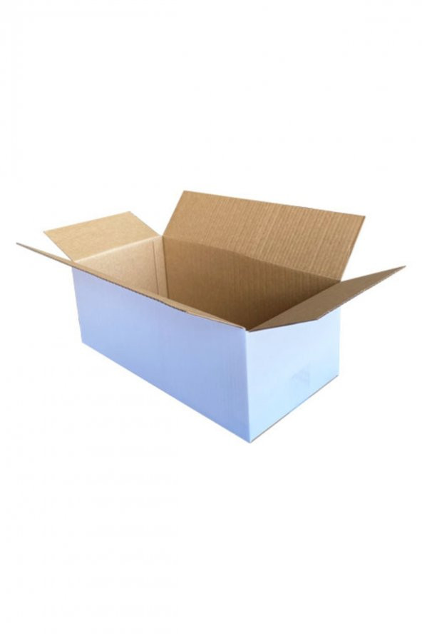Beyaz Tek Oluklu Koli  Ebat 40x20x15 Cm (100 Adet)