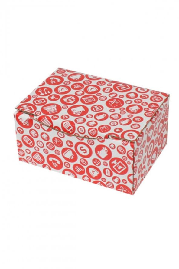 Kırmızı Kilitli Kargo Kutusu  Ebat 15,5x11x7,5 Cm (100 ADET)
