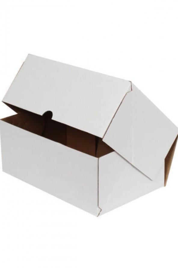 Beyaz Kargo Kutusu-100 Adet (20x13x7,5 Cm-kilitli Kutu)