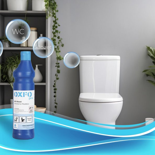 OXFOPRO WC KLOZET,TUVALET TAŞI,PİSUAR VS. İÇİN PROFESYONEL TEMİZLİK VE BAKIM JELİ 750 ML - 3