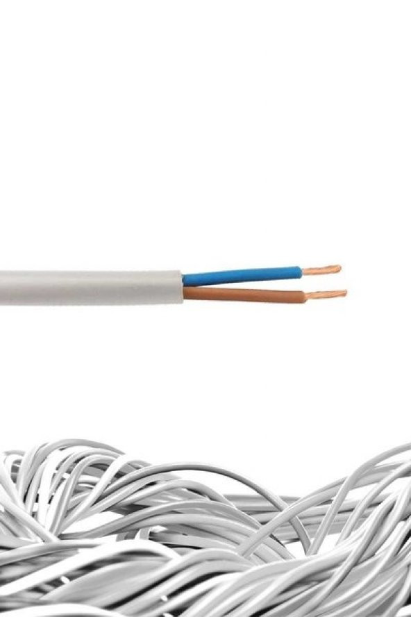 60 Metre 2x1,5 Ttr H05VV-F Beyaz Öznur Kablo