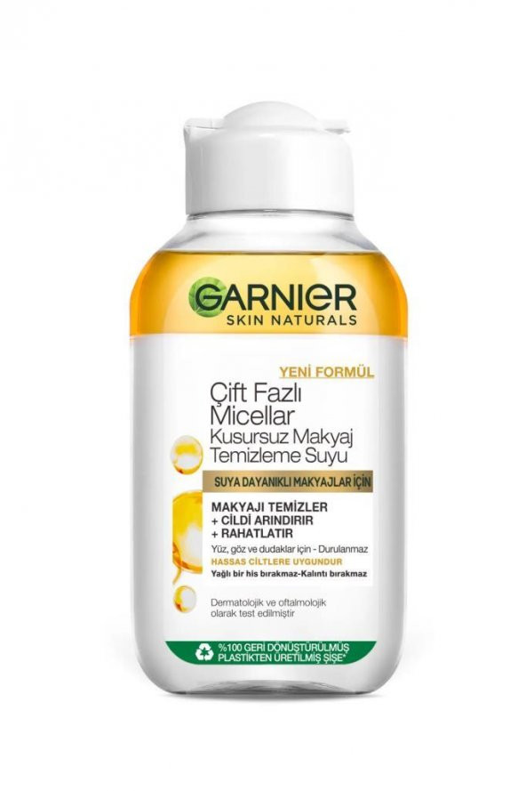 Garnier Çift Fazlı Micellar Kusursuz Makyaj Temizleme Suyu 100 ml