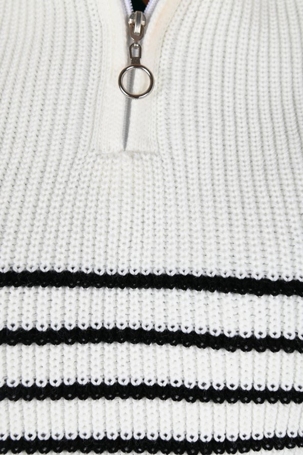 Kadın Fermuarlı Triko Süveter 4304-24-060 - 10