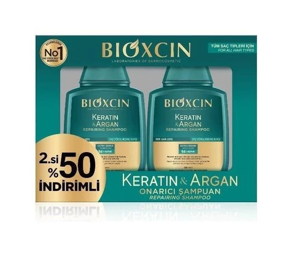 Bioxcin Keratin Argan Şampuan 300 ml - 2.si %50 İndirimli