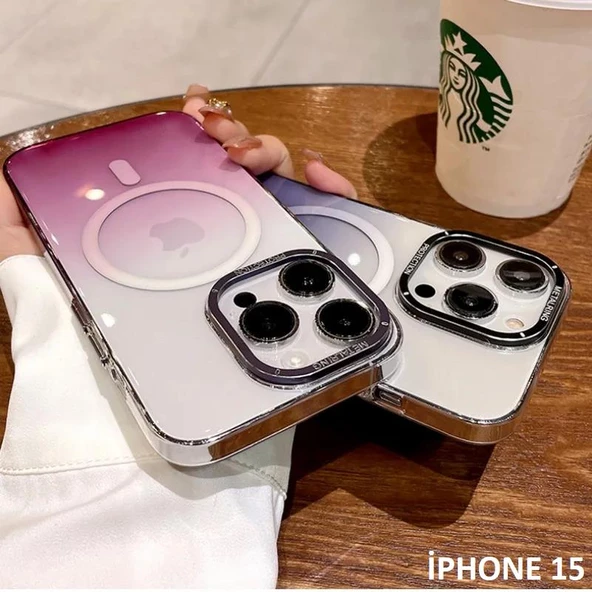 İphone 15 Pixel Sert Magsafe Uyumlu Telefon Kılıfı - Resim 12