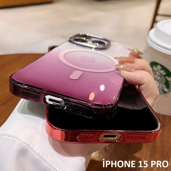 İphone 15 Pro Pixel Sert Magsafe Uyumlu Telefon Kılıfı - Resim 10