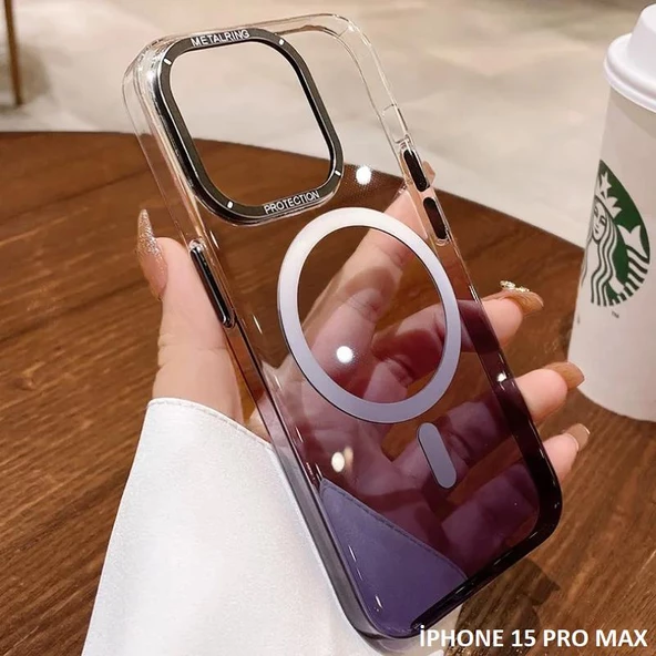 İphone 15 Pro Max Pixel Sert Magsafe Uyumlu Telefon Kılıfı - Resim 7