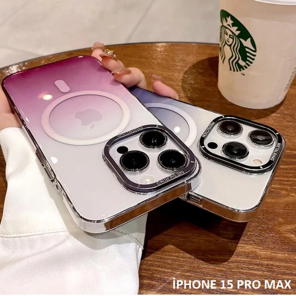 İphone 15 Pro Max Pixel Sert Magsafe Uyumlu Telefon Kılıfı - Resim 12