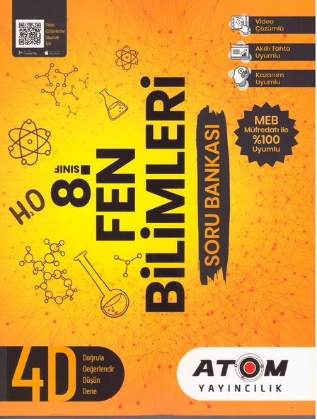 ATOM 8.SINIF FEN BİLİMLERİ SORU BANKASI ürün görseli