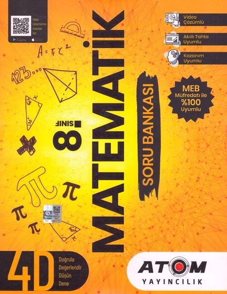 ATOM 8.SINIF MATEMATİK SORU BANKASI ürün görseli