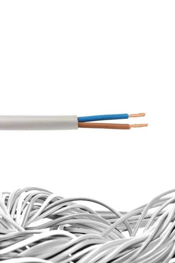 90 Metre 2x1,5 Ttr H05VV-F Beyaz Öznur Kablo