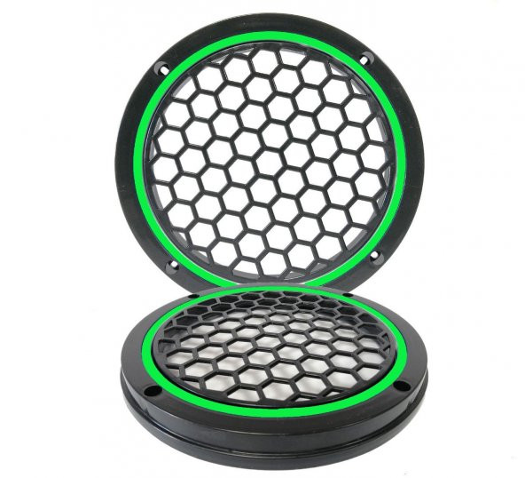 Garaj Dünyası Yeşil Neon Ledli 20 Cm 2’li Hoparlör Kapağı - 3