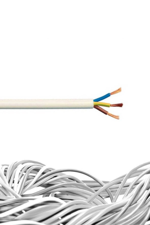 70 Metre 3x2,5 Ttr H05VV-F Beyaz Öznur Kablo