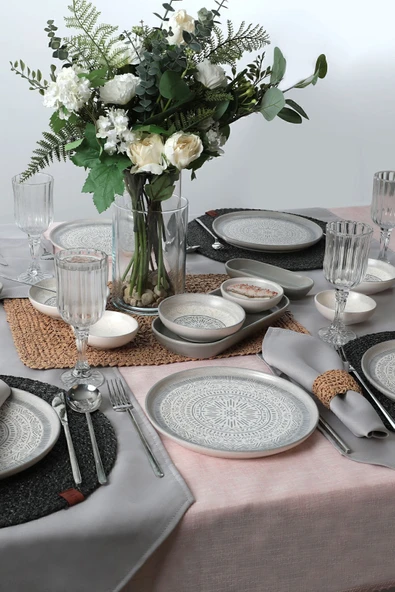 Keramika Keraart Stone Kahvaltı Takımı 18 Parça 6 Kişilik 21426-27 - 2