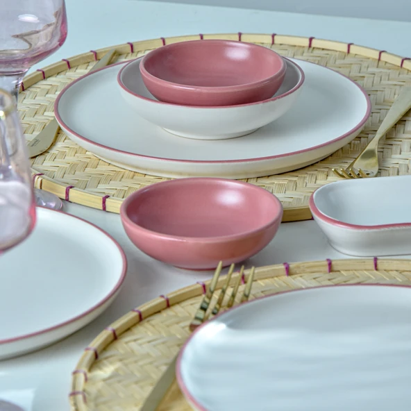 Keramika Line Pink Kahvaltı Takımı 18 Parça 6 Kişilik 20000 - 2