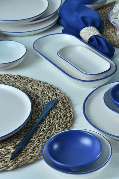 Keramika Line Blue Kahvaltı Takımı 18 Parça 6 Kişilik 20004 - 5