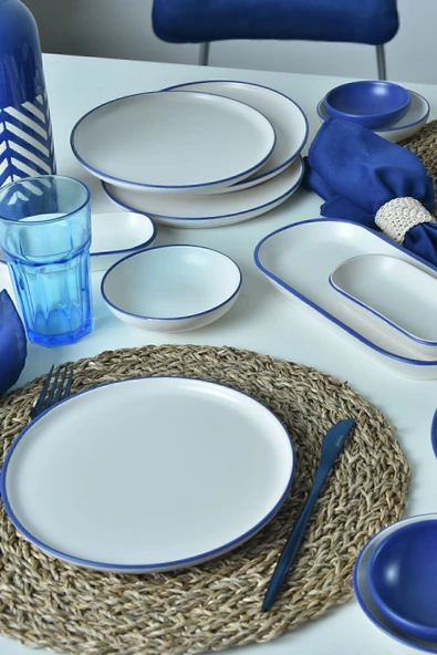 Keramika Line Blue Kahvaltı Takımı 18 Parça 6 Kişilik 20004 - 3