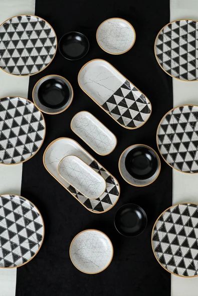 Keramika Keraart Trigon Kahvaltı Takımı 18 Parça 6 Kişilik 18765-67-69 ürün görseli 1