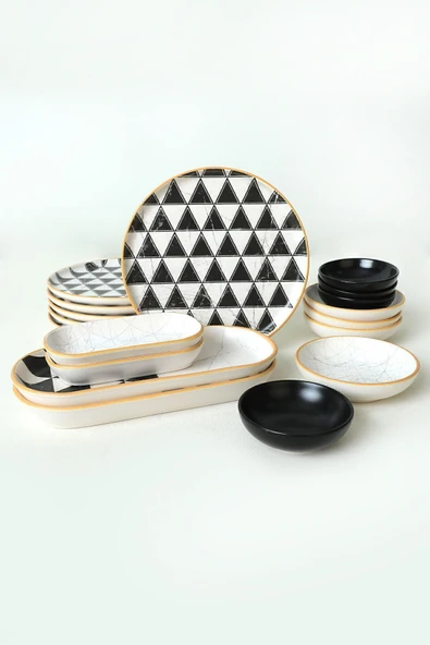 Keramika Keraart Trigon Kahvaltı Takımı 18 Parça 6 Kişilik 18765-67-69 - Resim 8