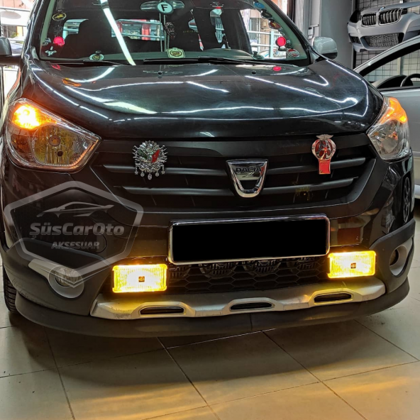 Dacia Dokker 2012-2022 Uyumlu Üniversal Astra H lip Esnek Ön Lip 2 Parça Tampon Altı Dil Karlık Ön Ek - 2