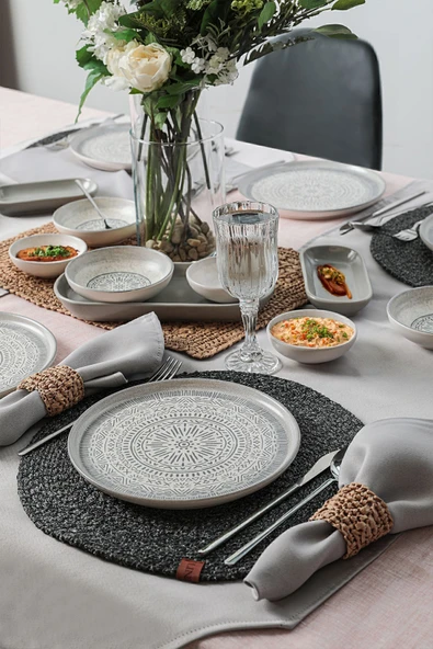 Keramika Keraart Stone Kahvaltı Takımı 18 Parça 6 Kişilik 21426-27 - 4