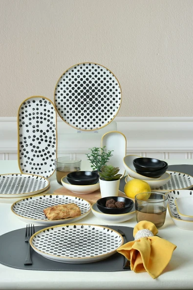 Keramika Keraart Polka Kahvaltı Takımı 18 Parça 6 Kişilik 19919-22-41 - 6