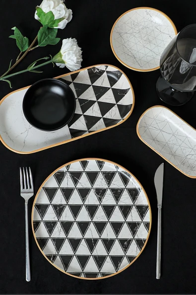 Keramika Keraart Trigon Kahvaltı Takımı 18 Parça 6 Kişilik 18765-67-69 - Resim 7