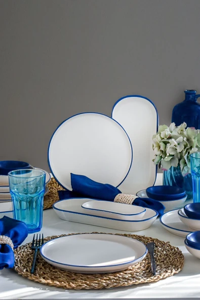 Keramika Line Blue Kahvaltı Takımı 18 Parça 6 Kişilik 20004 - 4
