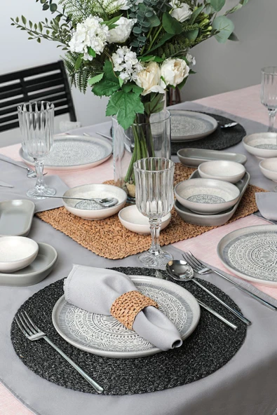 Keramika Keraart Stone Kahvaltı Takımı 18 Parça 6 Kişilik 21426-27 - 3