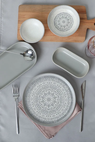 Keramika Keraart Stone Kahvaltı Takımı 18 Parça 6 Kişilik 21426-27 - 7