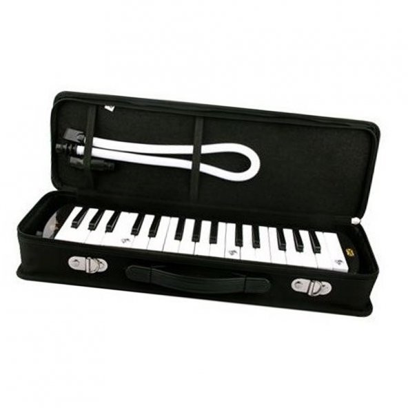 Siyah Melodika 32 Tuş Bez Çantalı Yedek Hortumlu 1 Adet Ticon 32 Tuşlu Melodika Çantalı - 2