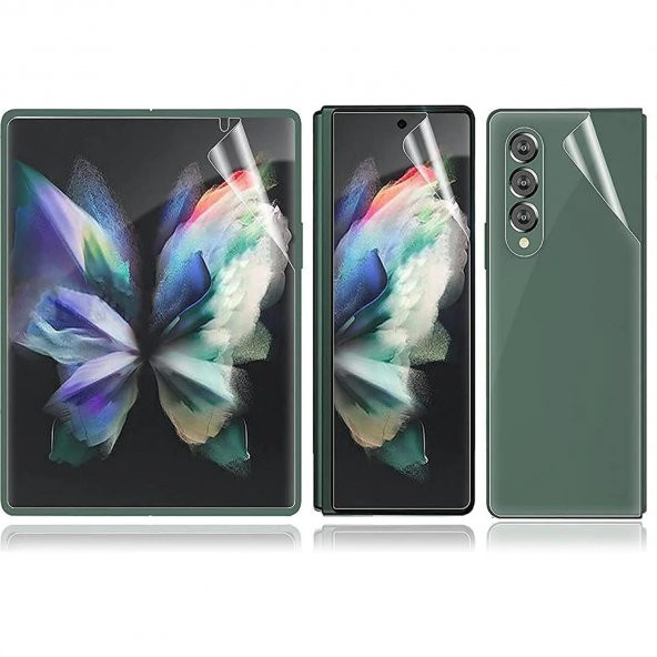 Samsung Z Fold 4 Nano Ekran Koruyucu Ön + Arka Tam Kaplayan - Resim 7