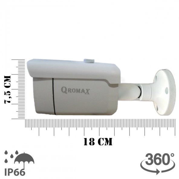 Qromax  11 Kamerali Set - Hareket Algılayan 24 Smd Led 5MP Lensli 1080P Güvenlik Kamerasi Seti 6224 - 5