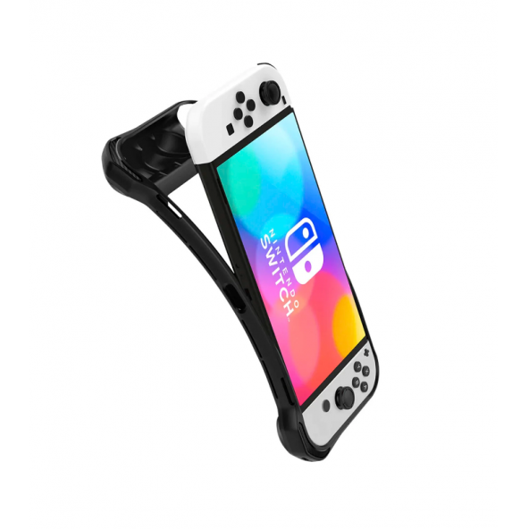 Spigen Nintendo Switch OLED ile Uyumlu Kılıf Rugged Armor Matte Black - ACS04020 - 3