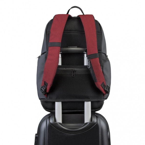 Classone BP-IT805 15.6 inç Parma WTXpro Su Geçirmez Kumaş Notebook Sırt Çantası Bordo - 5