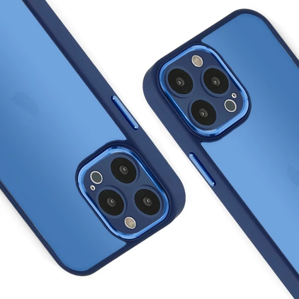 iPhone 15 Pro Max Kılıf Freya Lazer Lens Kamera Çerçeveli Silikon Kapak - 10