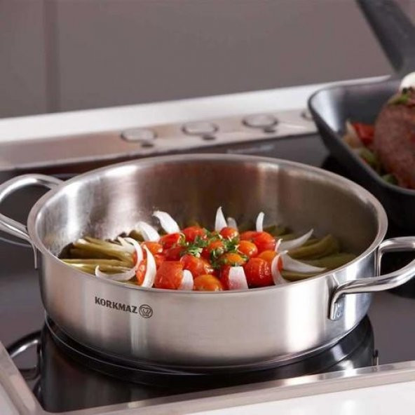 Korkmaz A1658 Perla 24*6 cm Kısa Çelik Tencere - 2