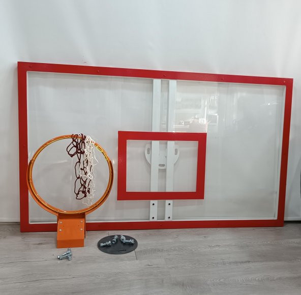 Mia Basketbol Panya Seti 105*180 8 mm Solid Polikarbon 45 cm Yaylı Çember - 4