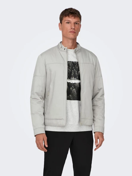 ONLY & SONS Erkek Önden Fermuarlı Ceket 22027380 - 4