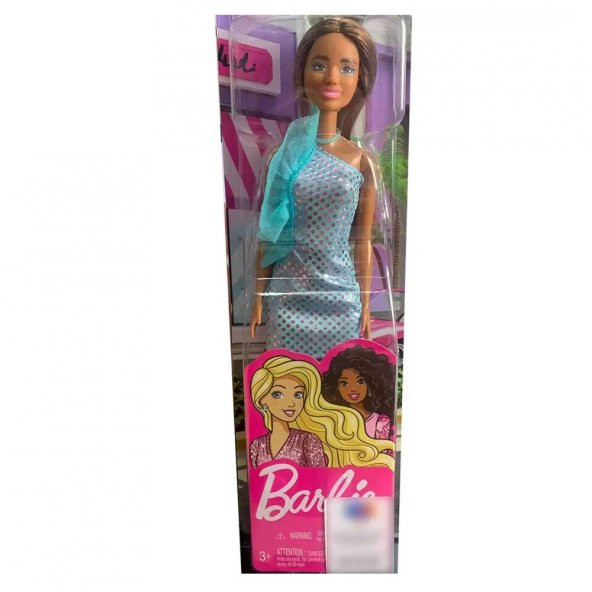 Barbie Pırıltılı Bebekler Mavi Elbiseli - T7580-HJR95 - 2