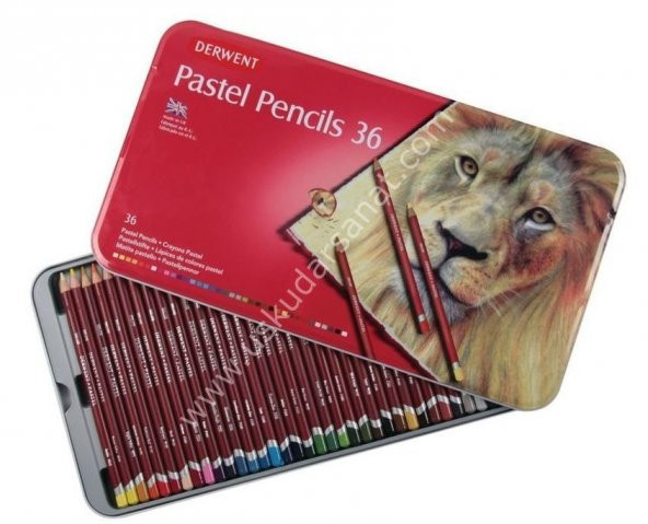 Derwent Pastel Pencil 36lı Teneke Kutu Pastel Kalem Seti
