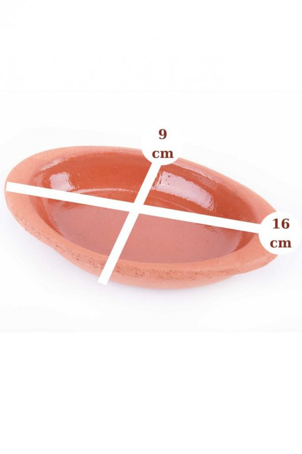 Elizi Çömlekleri 3’lü Mini Oval Sırlı Kase, Çok Amaçlı Toprak Surum Servis Kase 3 Adet SIRLI - 2