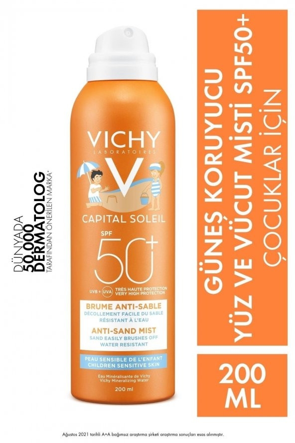 Vichy Capital Soleil SPF 50+  Yüksek Korumalı Çocuk Güneş Kremi Sprey 200ml