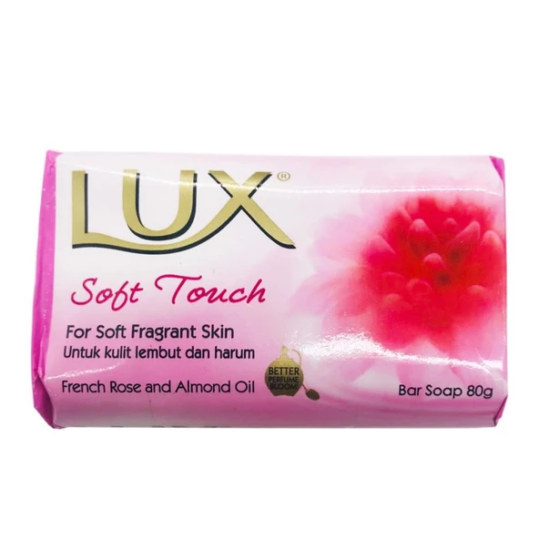 Lux Kalıp Sabun 80g Soft Touch Fransız Gülü ve Badem Yağı