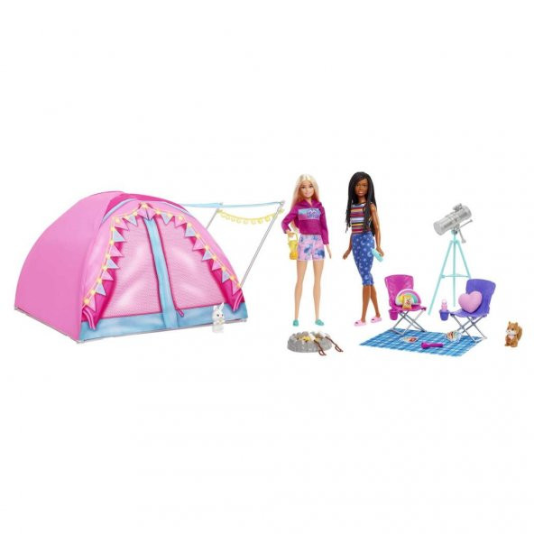 Barbie Malibu ve Brooklyn Kampta Oyun Seti - HGC18