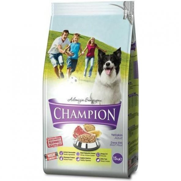 Champion Dana Etli Yüksek Enerjili Yetişkin Köpek Maması 15 Kg