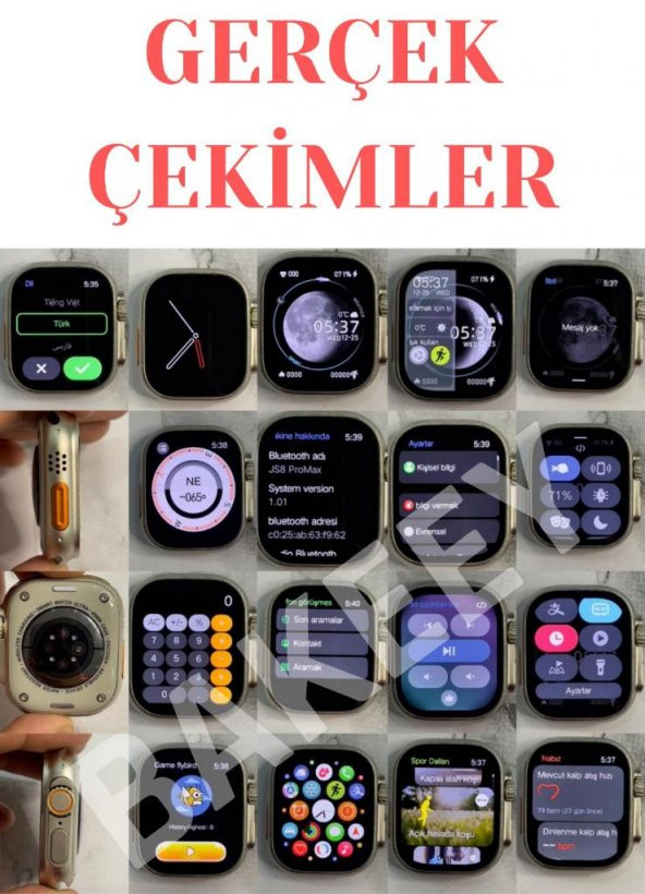 JS8 Pro Max 49 MM Kasa Amoled Ekran Nabız,Siri,Nfc,Hesap Makinesi Watch 8 Akıllı Saat - 10