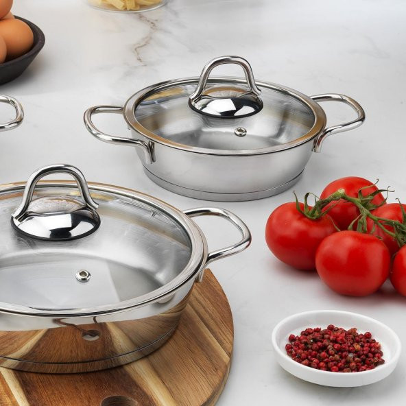 Schafer Eva Çelik Sahan Seti-6 Parça-Inox - 2