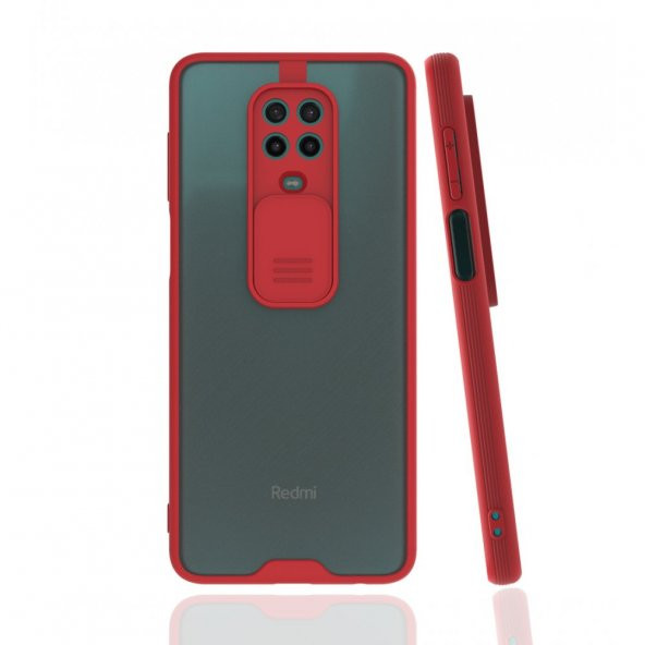 Adipa Dv Xiaomi Redmi Note 9 Pro Kılıf Platin Kamera Koruma Silikon - Kırmızı